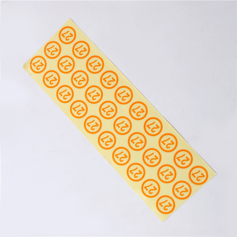 Sticker van hoge kwaliteit metnummer, aanpasbare ontwerpsticker, draagbare en flexibele sticker